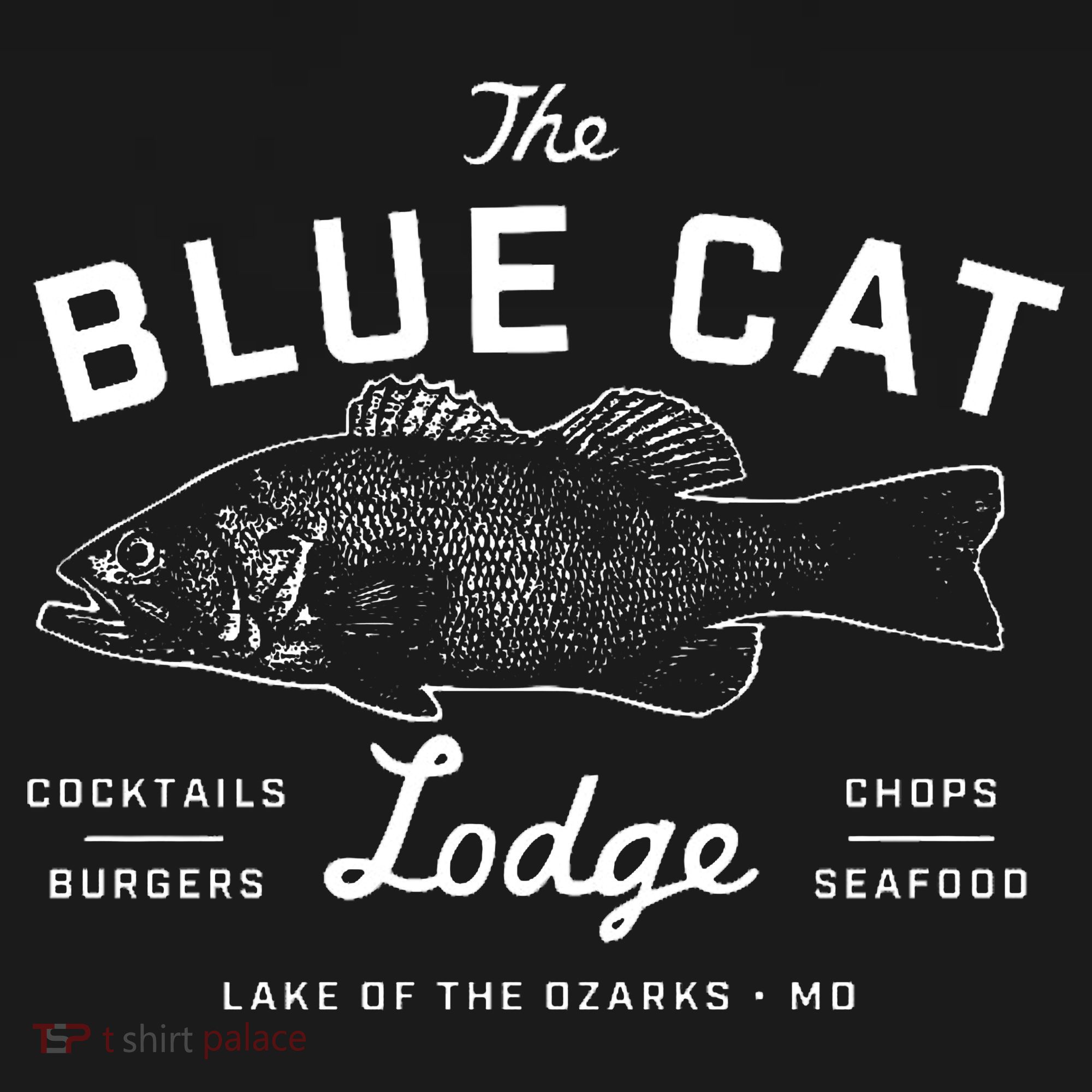 The Blue Cat Lodge Lake Of Ozarks Fish Hoodie