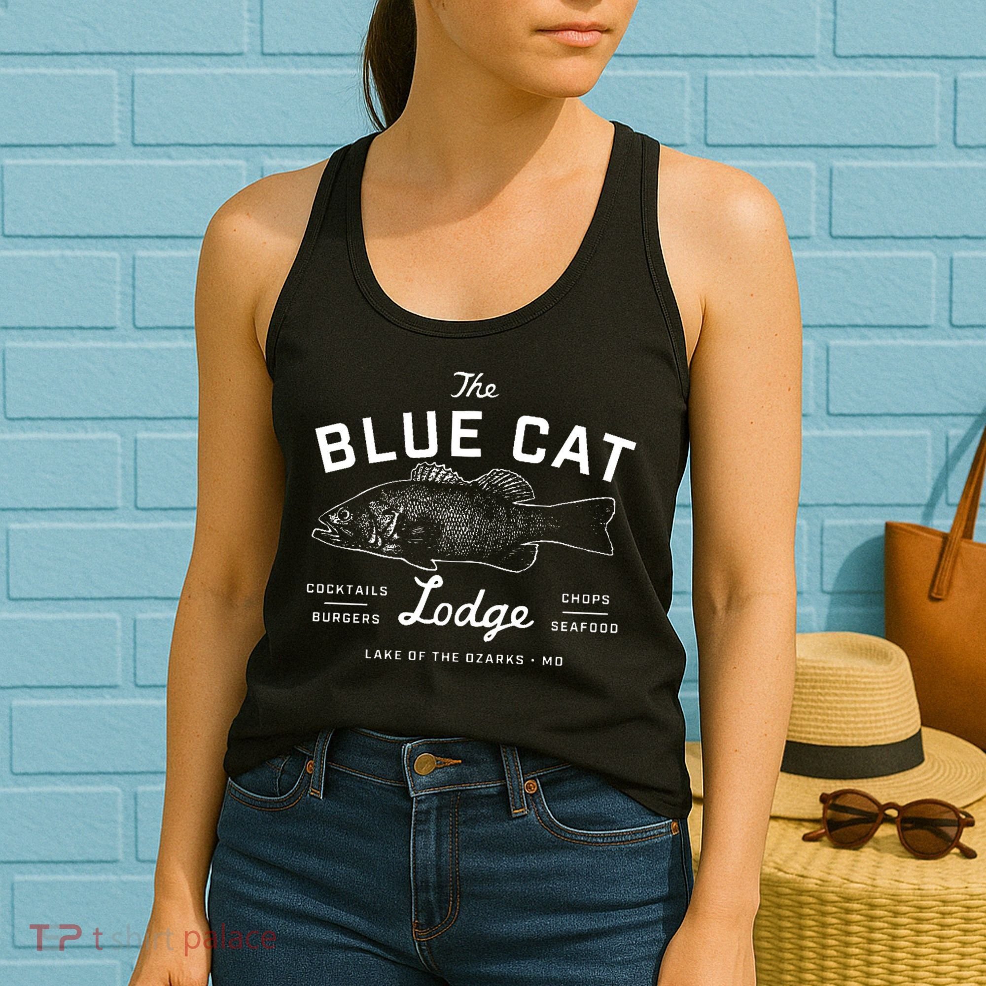The Blue Cat Lodge Lake Of Ozarks Fish Women's Tank Top