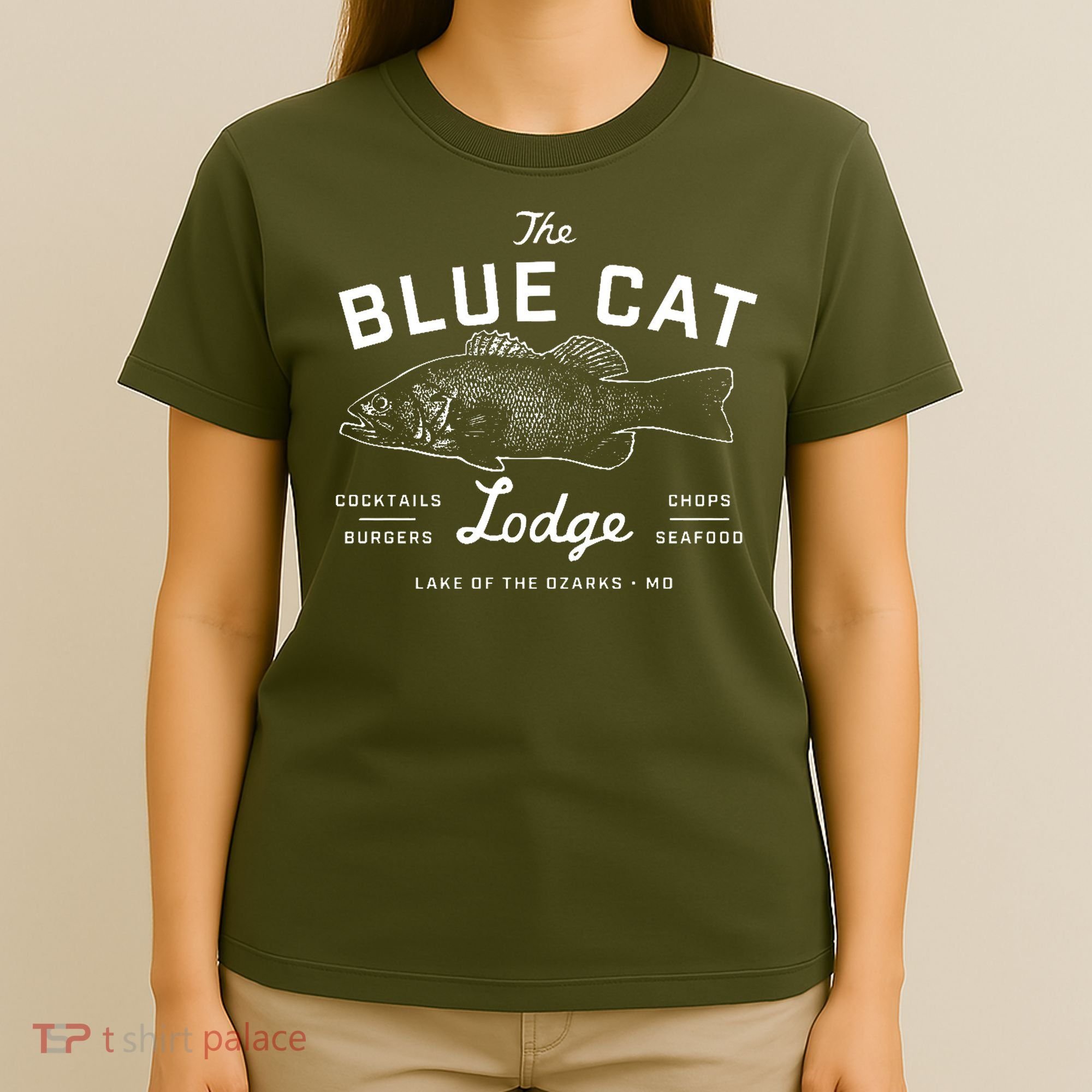 The Blue Cat Lodge Lake Of Ozarks Fish T-Shirt