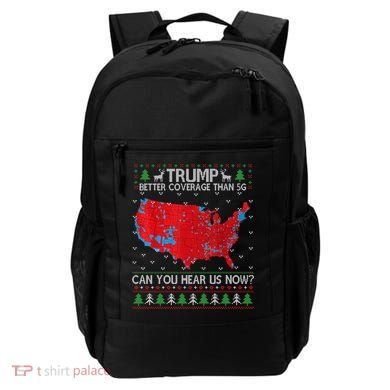 Trump Better Coverage Than 5g Ugly Christmas Sweater Xmas Backpack