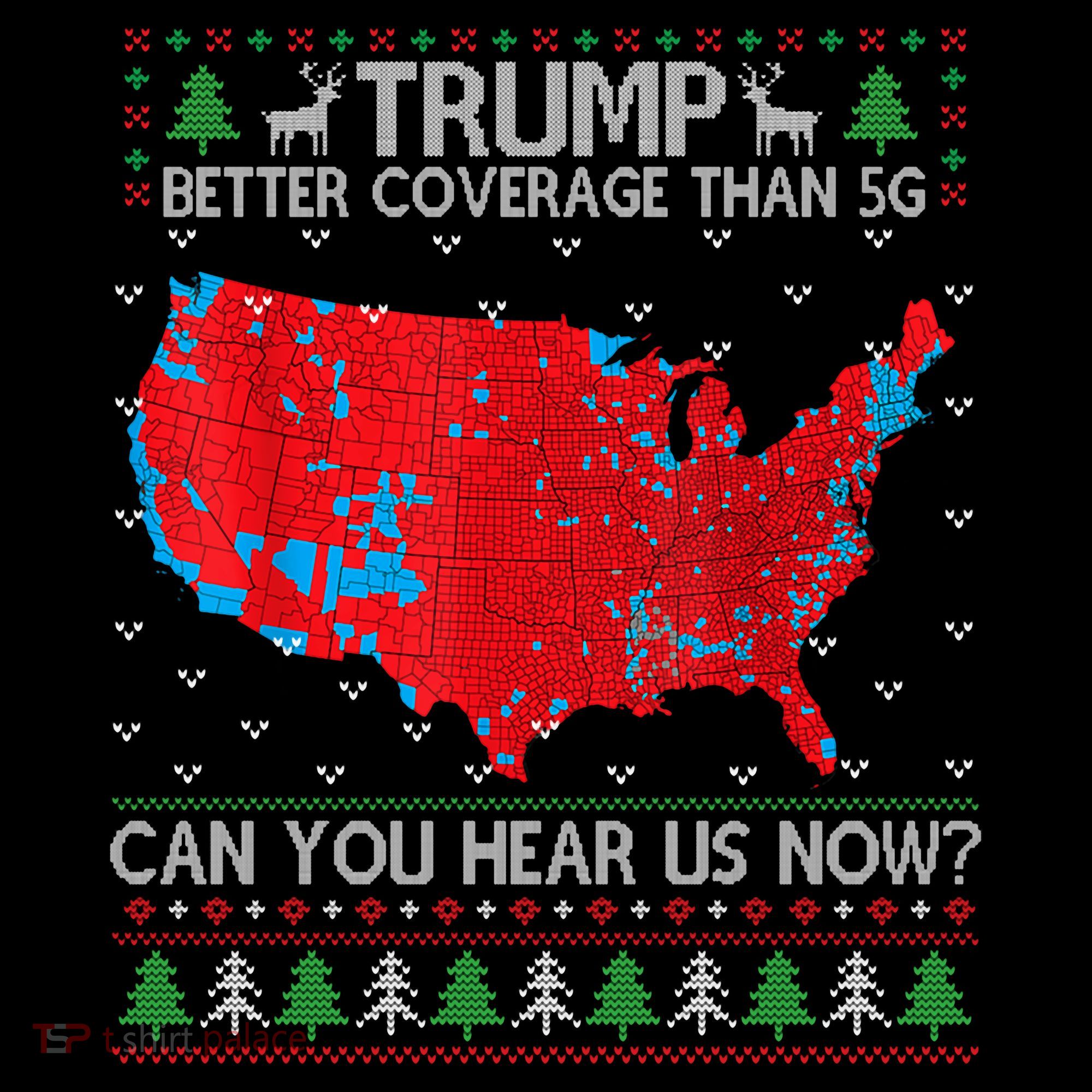 Trump Better Coverage Than 5g Ugly Christmas Sweater Xmas Women's Hoodie