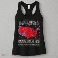 Trump Better Coverage Than 5g Ugly Christmas Sweater Xmas Women's Tank Top thumb 3