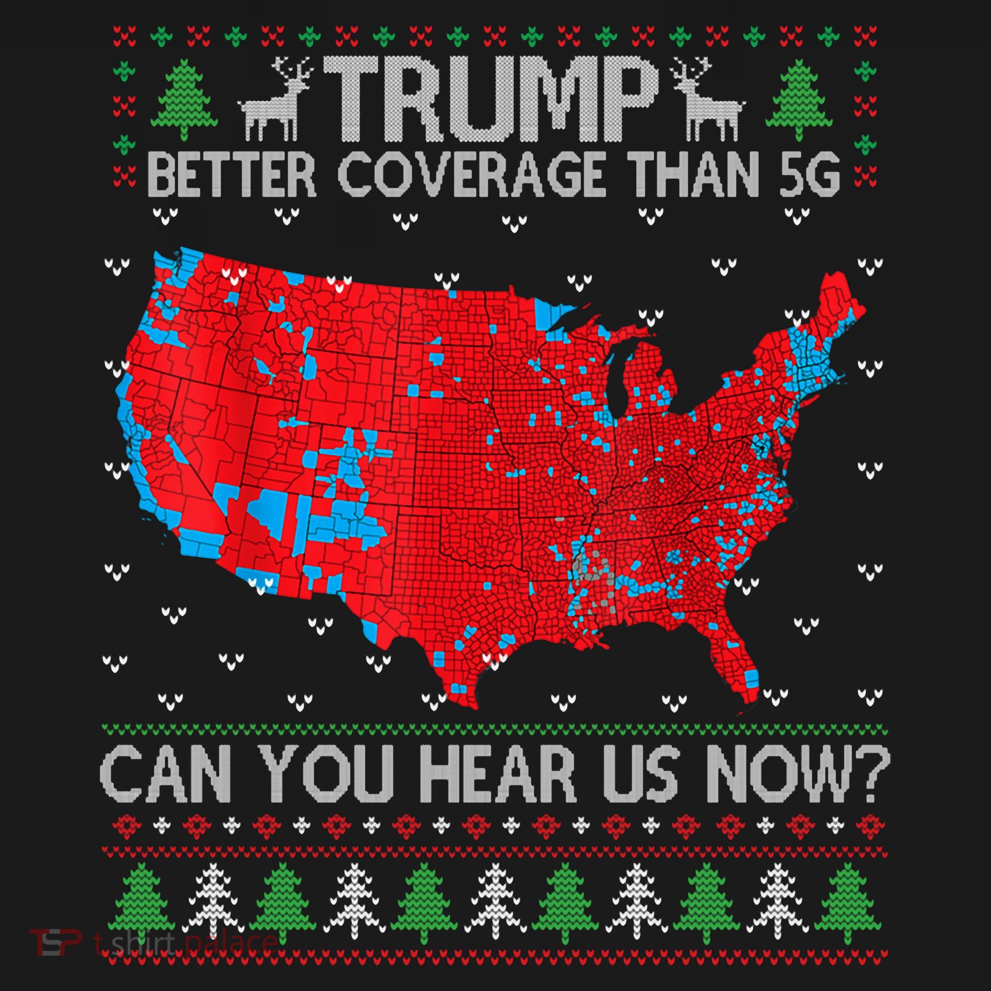 Trump Better Coverage Than 5g Ugly Christmas Sweater Xmas Women's Tank Top