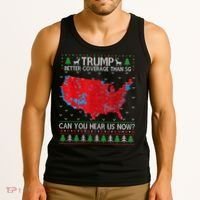 Trump Better Coverage Than 5g Ugly Christmas Sweater Xmas Tank Top thumb 3