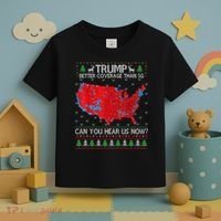 Trump Better Coverage Than 5g Ugly Christmas Sweater Xmas Toddler T-Shirt thumb 3