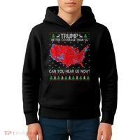 Trump Better Coverage Than 5g Ugly Christmas Sweater Xmas Kids Hoodie thumb 4