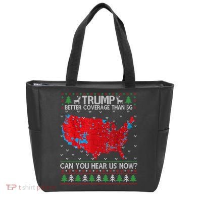 Trump Better Coverage Than 5g Ugly Christmas Sweater Xmas Tote Bag