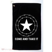 Texas Border Crisis Come And Take It Golf Towel thumb 0