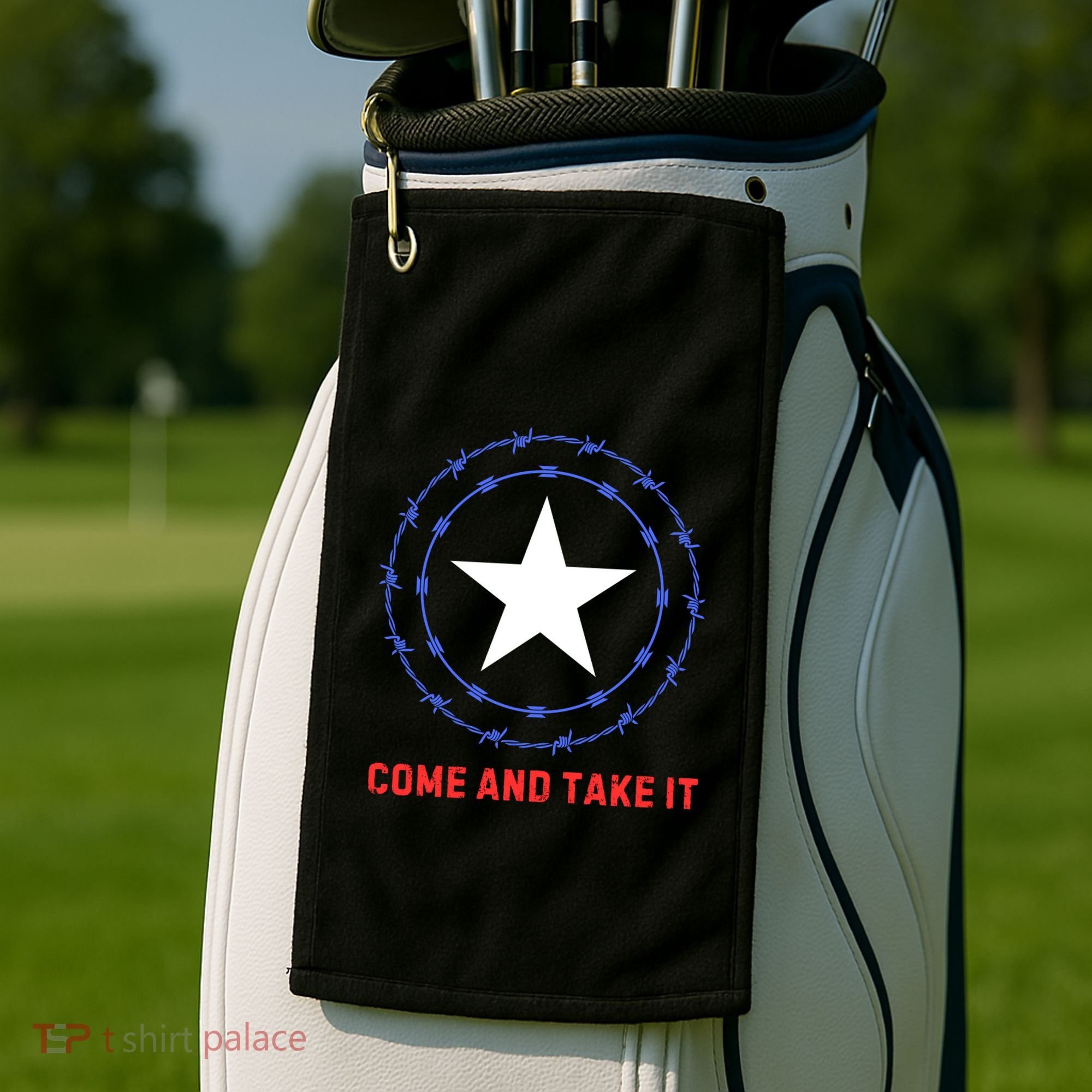 Texas Border Crisis Come And Take It Golf Towel