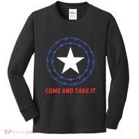 Texas Border Crisis Come And Take It Kids Long Sleeve Shirt thumb 0