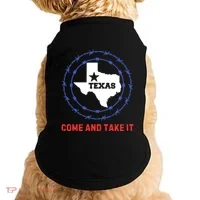 Texas Border Crisis Come And Take It Doggie Tank thumb 0