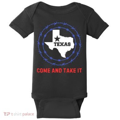 Texas Border Crisis Come And Take It Baby Bodysuit