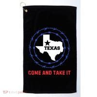 Texas Border Crisis Come And Take It Golf Towel thumb 0