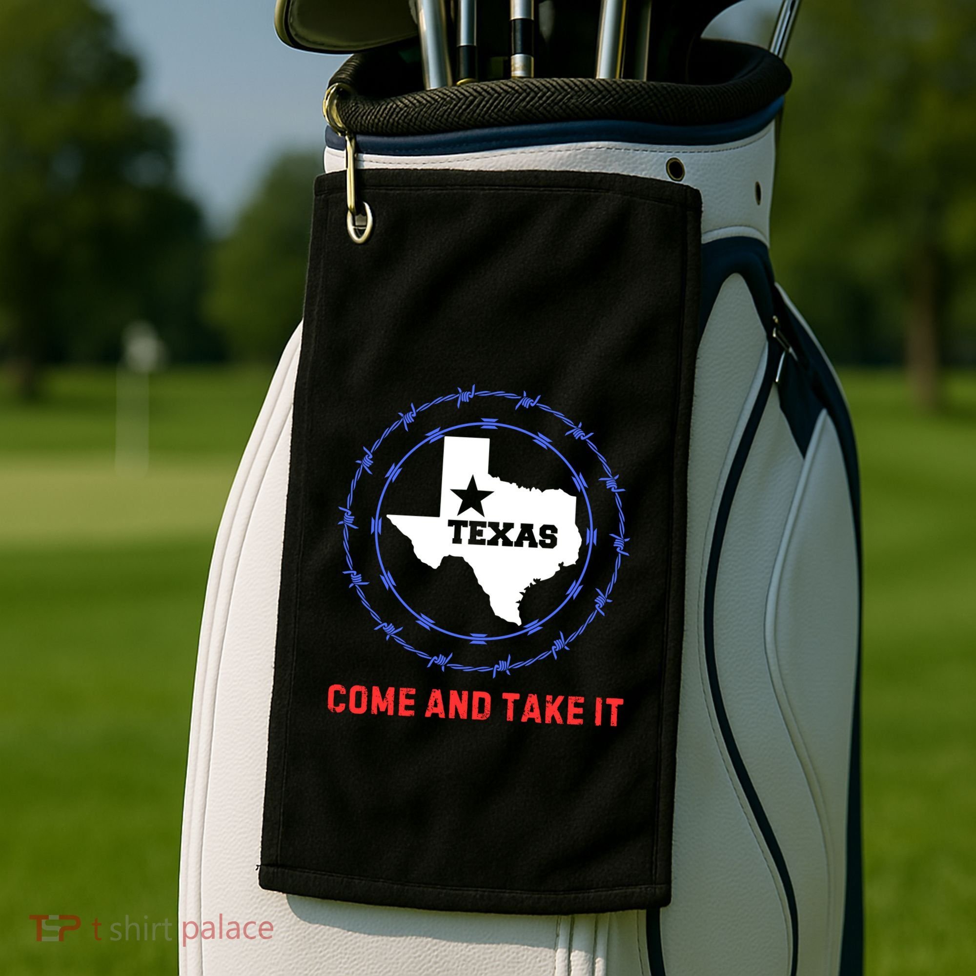 Texas Border Crisis Come And Take It Golf Towel