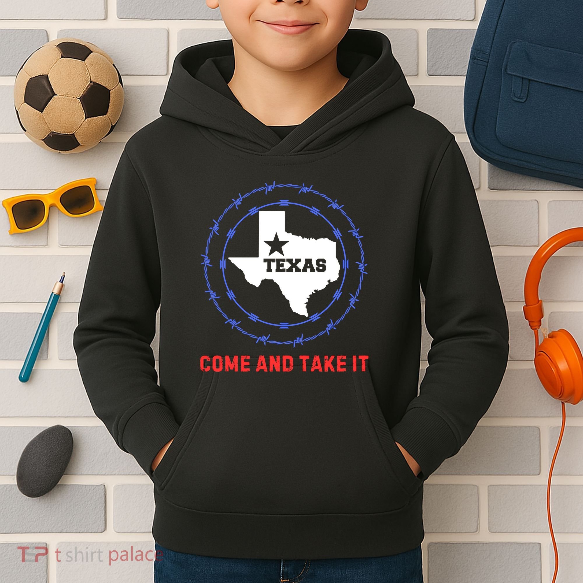Texas Border Crisis Come And Take It Kids Hoodie