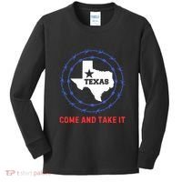 Texas Border Crisis Come And Take It Kids Long Sleeve Shirt thumb 0