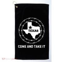 Texas Border Crisis Come And Take It Golf Towel thumb 0