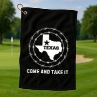Texas Border Crisis Come And Take It Golf Towel thumb 1