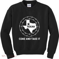 Texas Border Crisis Come And Take It Kids Sweatshirt thumb 0