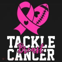 Tackle Breast Cancer Ribbon Football Women's Hoodie thumb 2