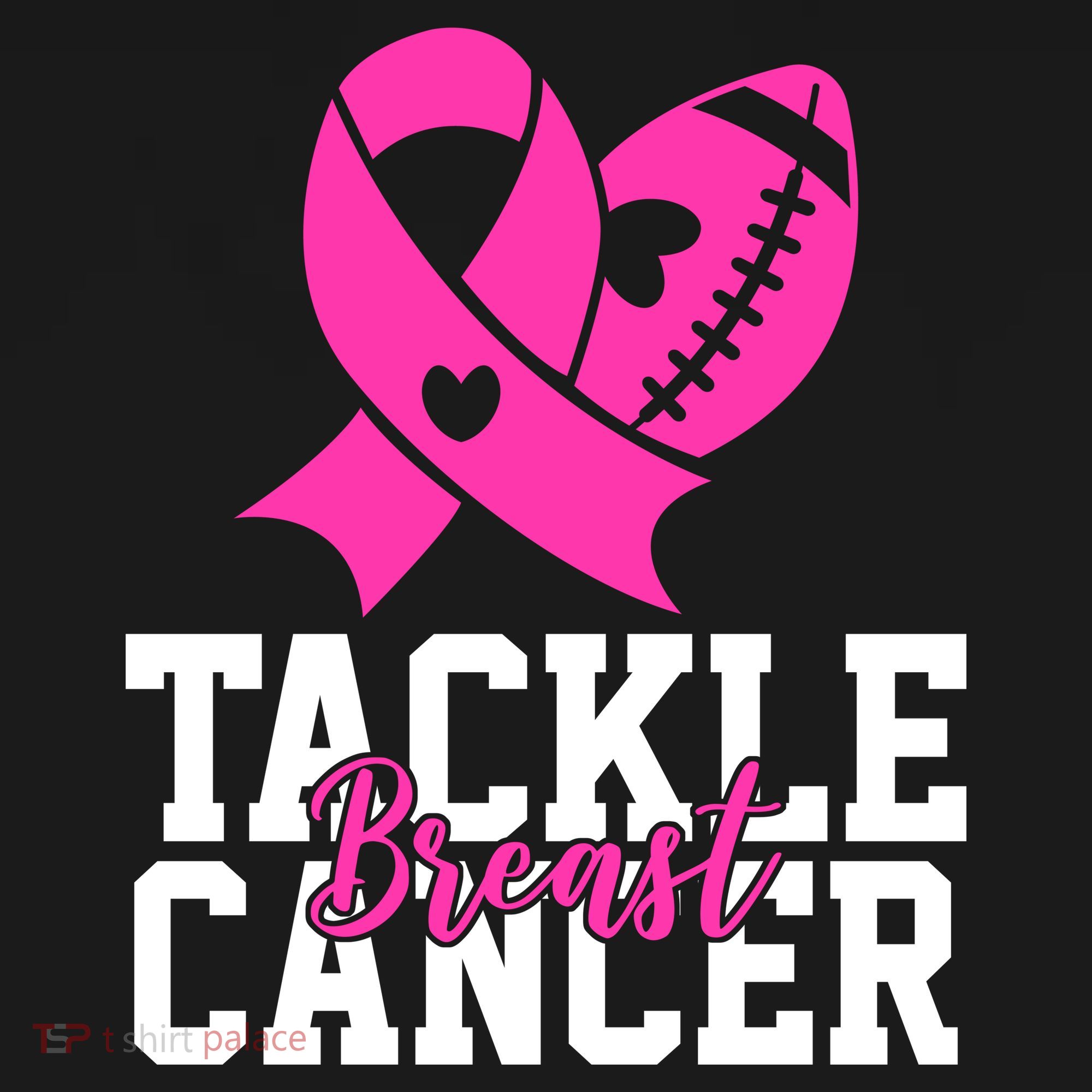 Tackle Breast Cancer Ribbon Football Ornament