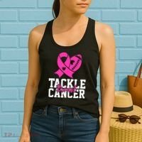 Tackle Breast Cancer Ribbon Football Women's Tank Top thumb 2