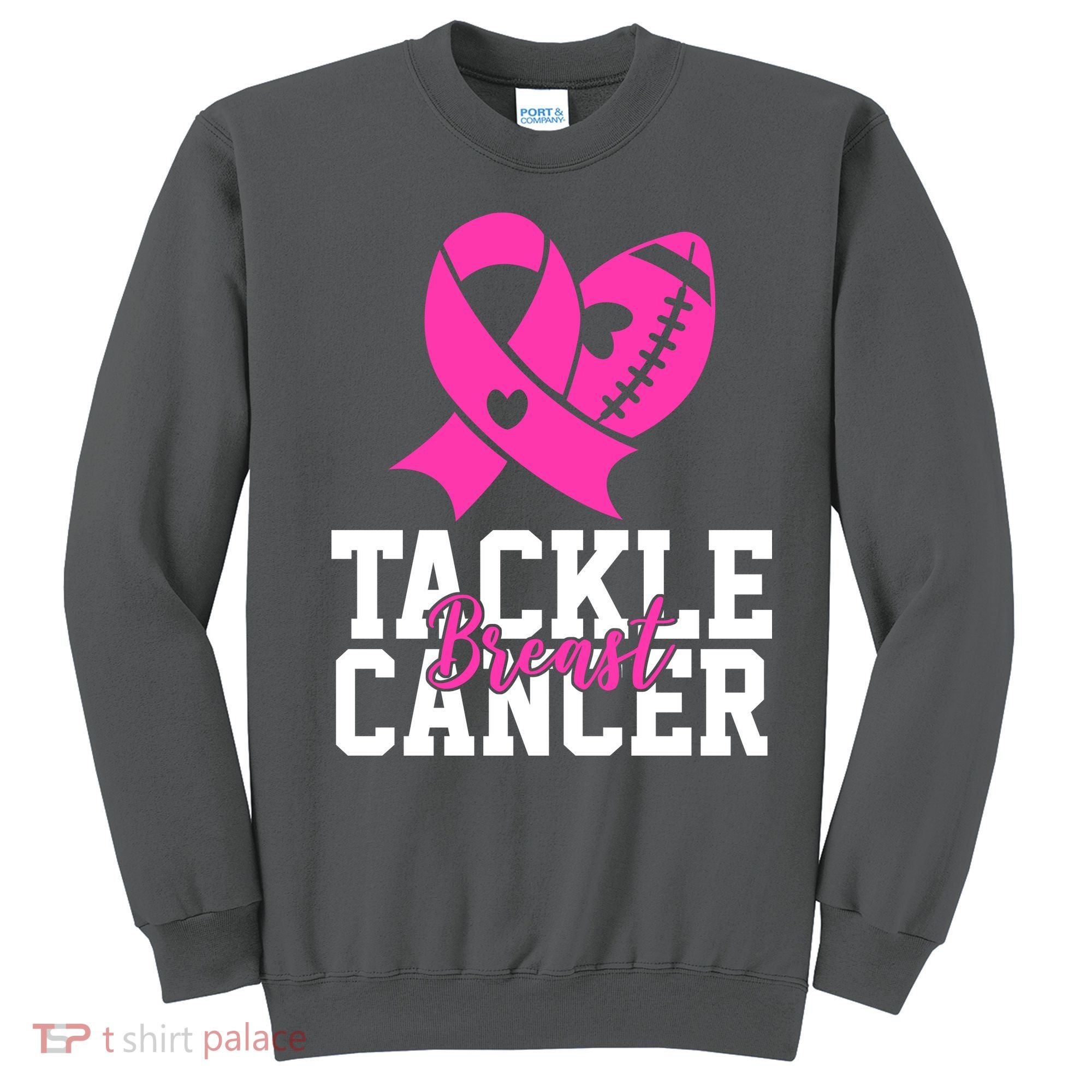 Tackle Breast Cancer Ribbon Football Sweatshirt