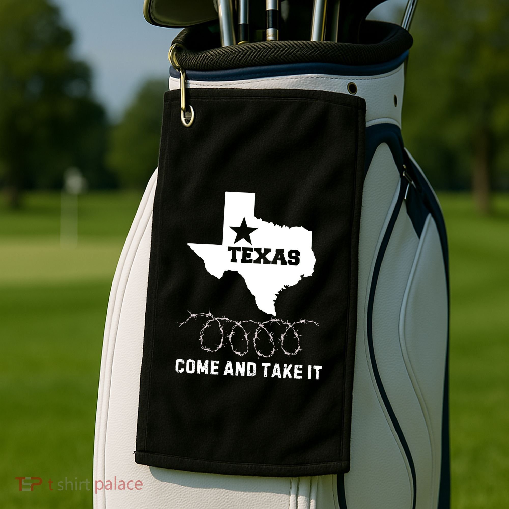 Texas Border Crisis Come And Take It Golf Towel