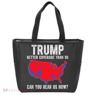 Trump Better Coverage Than 5g Can You Hear Us Know Funny Election Map Tote Bag