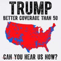 Trump Better Coverage Than 5g Can You Hear Us Know Funny Election Map Baby Bodysuit thumb 2