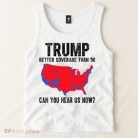 Trump Better Coverage Than 5g Can You Hear Us Know Funny Election Map Tank Top thumb 2