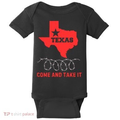Texas Border Crisis Come And Take It Baby Bodysuit
