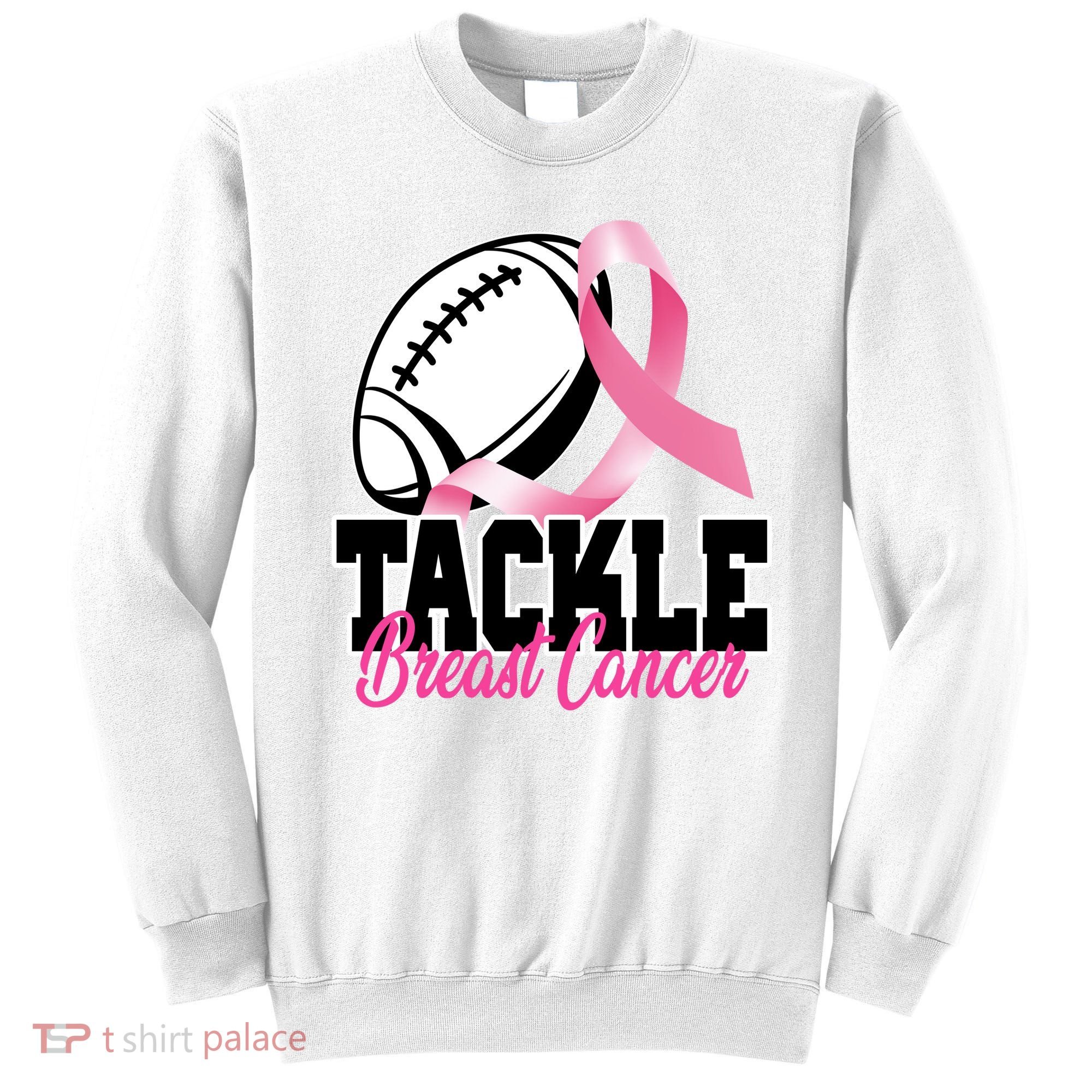 Tackle Breast Cancer Ribbon Football Sweatshirt
