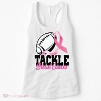 Tackle Breast Cancer Ribbon Football Women's Tank Top thumb 0