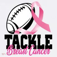 Tackle Breast Cancer Ribbon Football Tall Hoodie thumb 2
