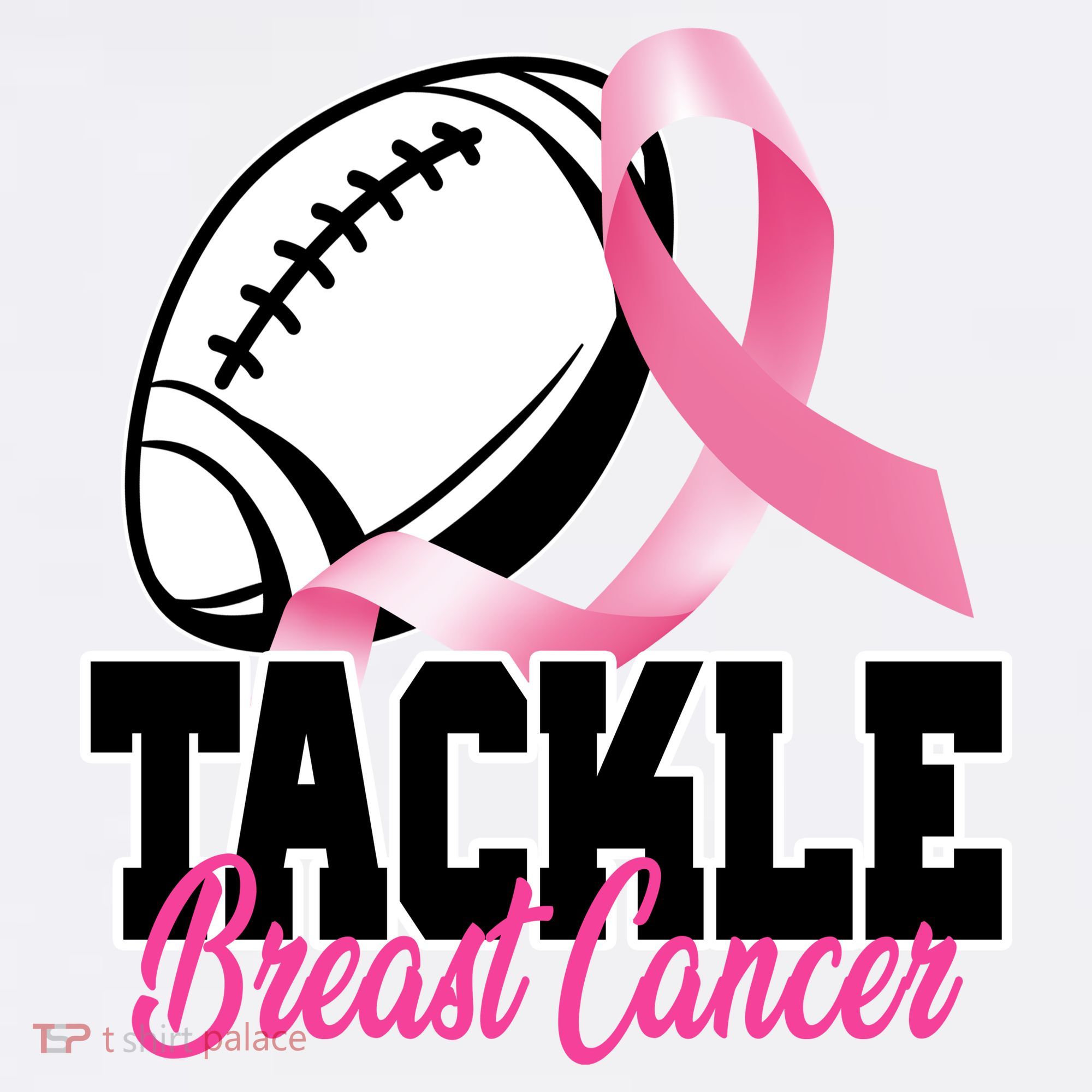 Tackle Breast Cancer Ribbon Football Tall Hoodie