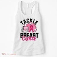 Tackle Breast Cancer Football Ribbon Awareness Women's Tank Top thumb 0