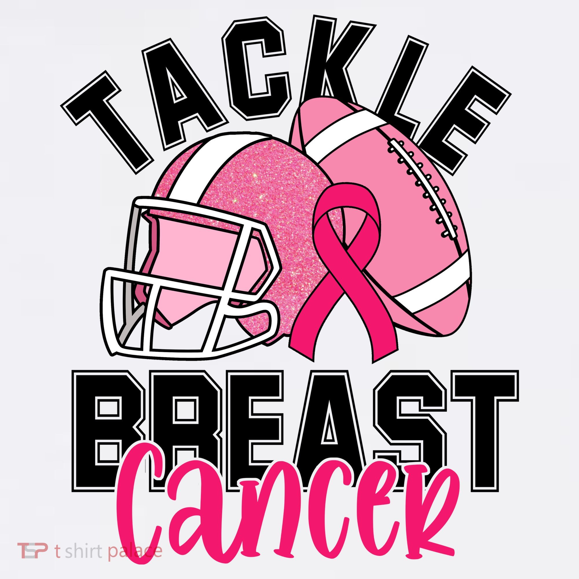 Tackle Breast Cancer Football Ribbon Awareness Women's Tank Top