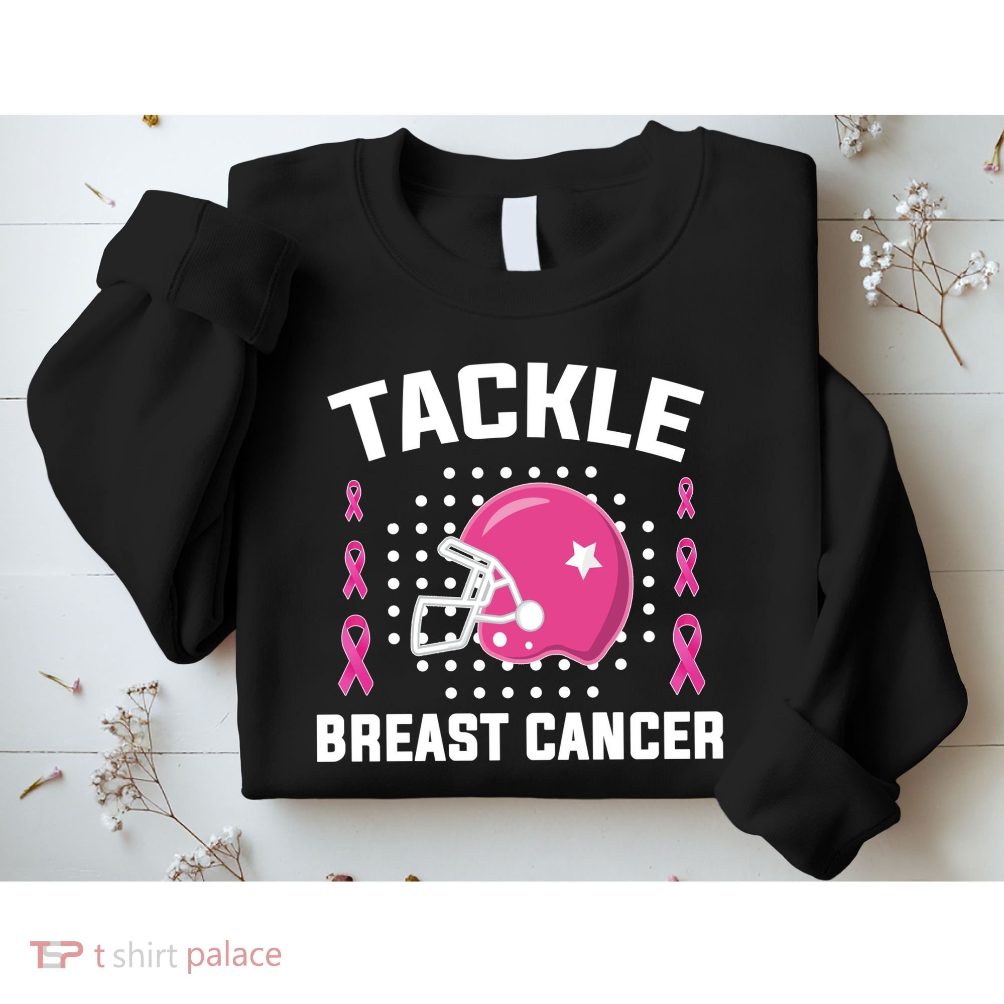 Tackle Breast Cancer Football Helmet Sweatshirt