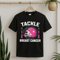Tackle Breast Cancer Football Helmet T-Shirt thumb 2