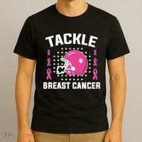 Tackle Breast Cancer Football Helmet T-Shirt thumb 3