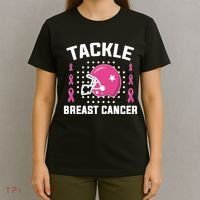 Tackle Breast Cancer Football Helmet T-Shirt thumb 4