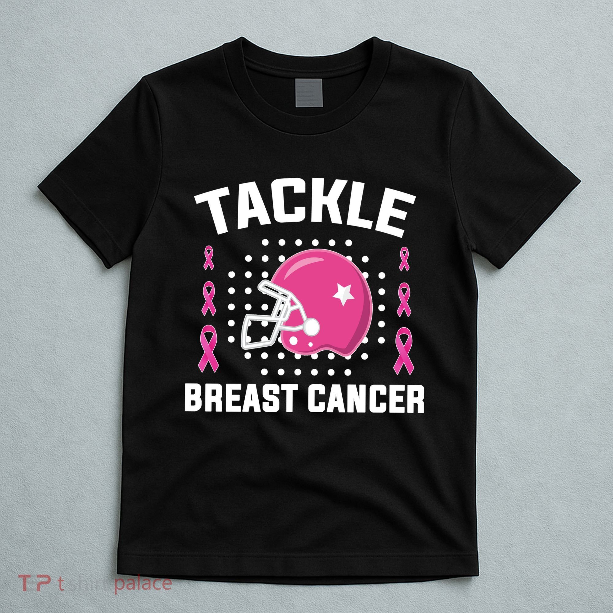 Tackle Breast Cancer Football Helmet T-Shirt