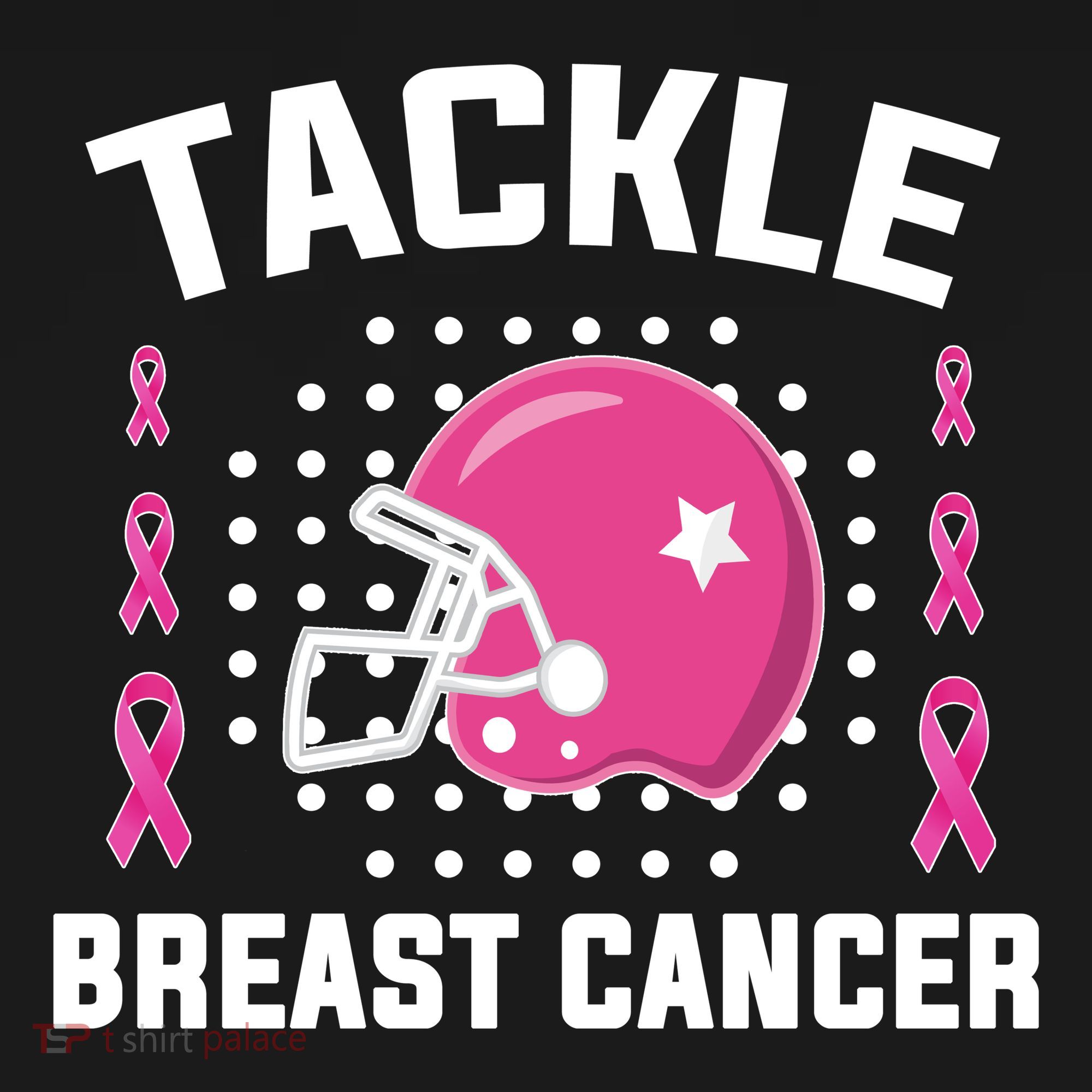 Tackle Breast Cancer Football Helmet Mousepad