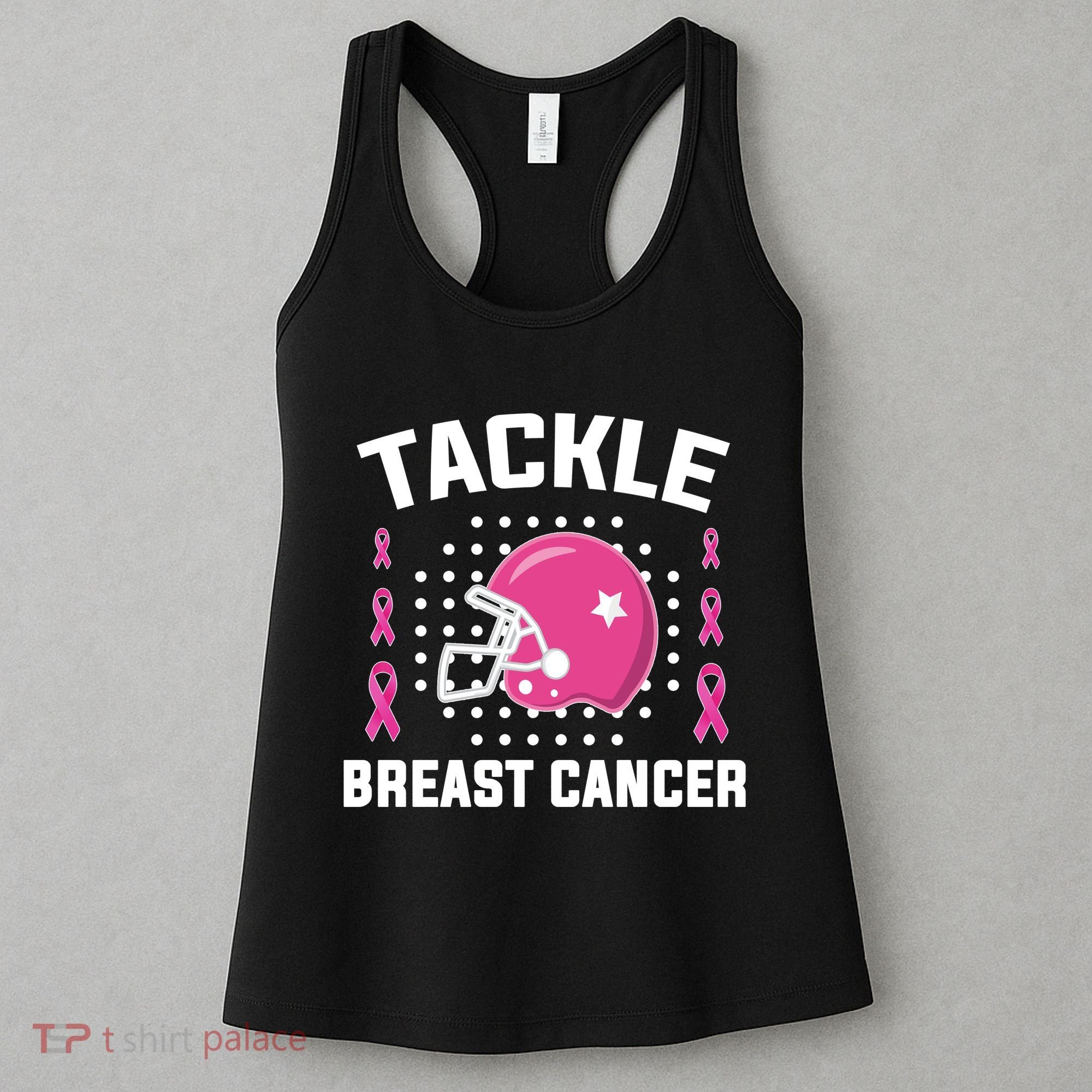 Tackle Breast Cancer Football Helmet Women's Tank Top