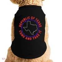 Texas Border Crisis Come And Take It Doggie Tank thumb 0
