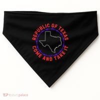 Texas Border Crisis Come And Take It USA-Made Doggie Bandana thumb 0
