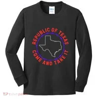 Texas Border Crisis Come And Take It Kids Long Sleeve Shirt thumb 0