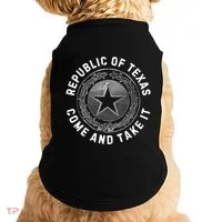 Texas Border Crisis Come And Take It Doggie Tank thumb 0