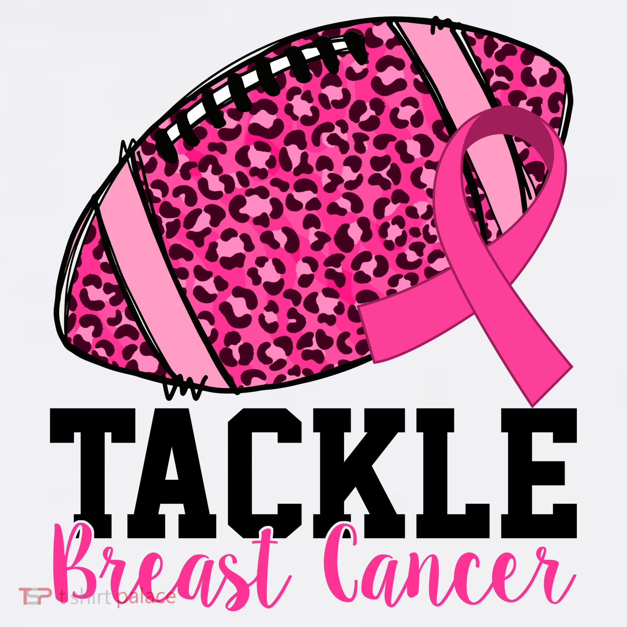 Tackle Breast Cancer Football Ribbon Awareness Mousepad